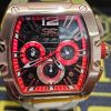 Invicta Racing Men's Model 48471 Chronograph Watch Gold Red White Silicone Band - Image 6