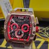 Invicta Racing Men's Model 48471 Chronograph Watch Gold Red White Silicone Band - Image 2