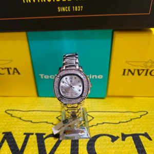 Montres Prestige Silver Crystal Watch – Luxury Diamond Accent Women’s Timepiece