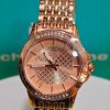 Montres Prestige Rose Gold Watch – Elegant Crystal Accent Women’s Timepiece - Image 2