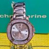 Montres Prestige Silver Crystal Watch – Luxury Diamond Accent Women’s Timepiece - Image 2