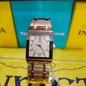 Montres Prestige Gold Watch – Classic Rectangle Design | Elegant Dress Watch