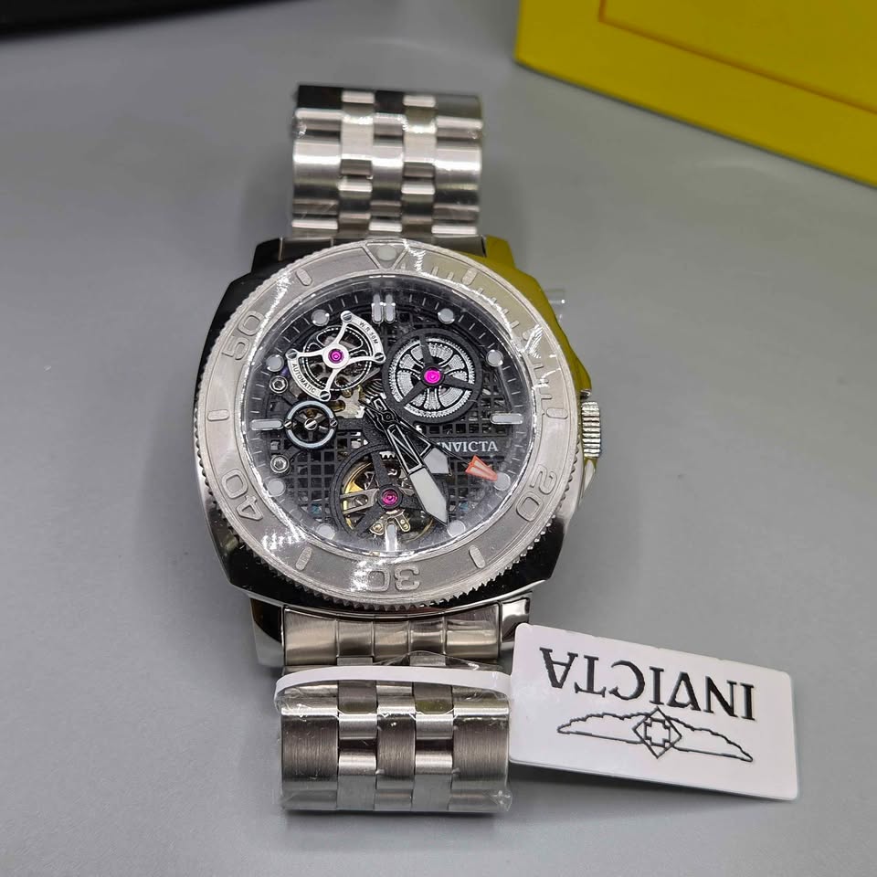 Invicta Sea Hunter Hadal Truss Automatic Men's Watch w/ Skeleton Dial - 44mm, Silver (69467)