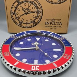 Invicta Pro Diver Pepsi Wall Clock 12" Blue Red Quartz Watch Style New in Box
