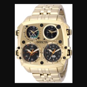 NEW Invicta Aviator Zulu Time 49604 Men's Watch 50mm Gold
