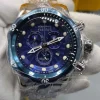 Invicta Venom Reserve Chronograph Blue Textured Dial Stainless Steel Watch - Image 2