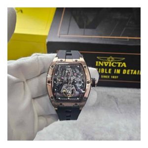 Invicta S1 Rally Orberus Automatic Men's Watch w/ Skeleton Dial - 44mm, Rose Gold & Black (49032)